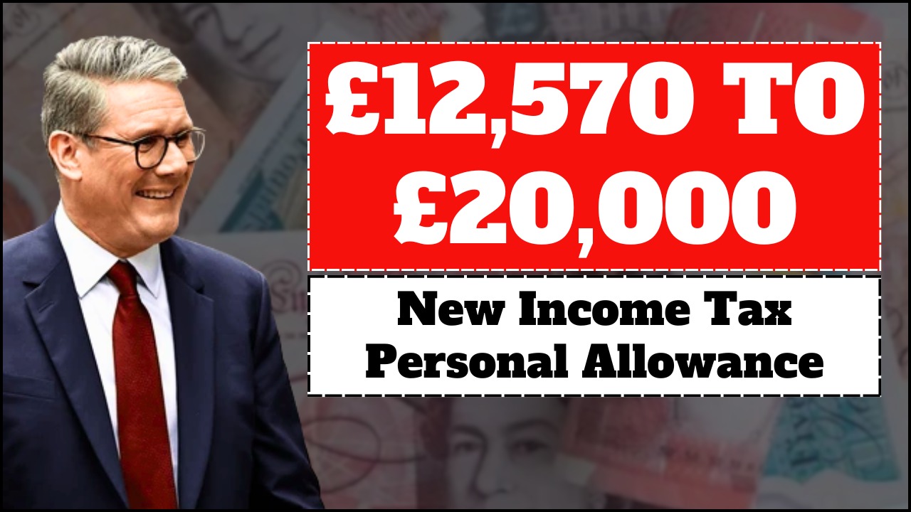 New Income Tax Personal Allowance from £12,570 to £20,000